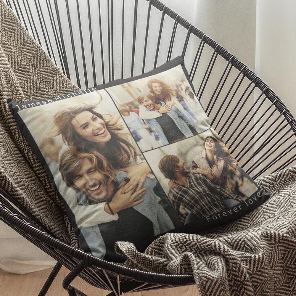 Custom Engraved Photo Collage Pillow You can Custom Multiple Photos to Send to Your Girlfriend