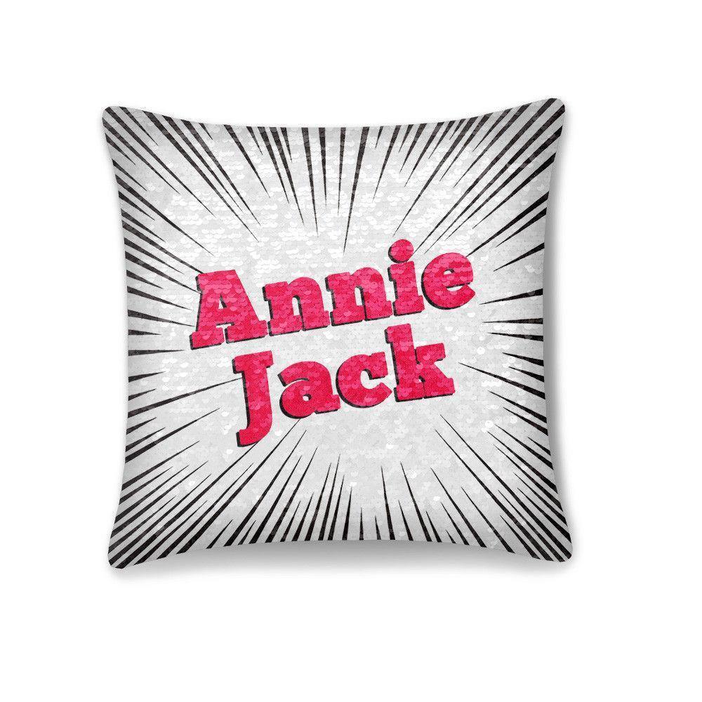 Custom Engraved Magic Sequins Pillowcase Red Color Shiny-40?á40cm - soufeelus