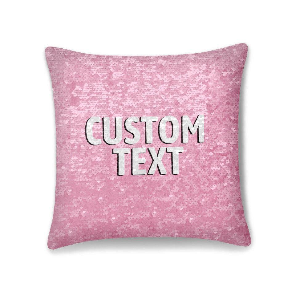 Custom Engraved Magic Sequins Pillowcase Blue Color Shiny-40?á40cm - soufeelus