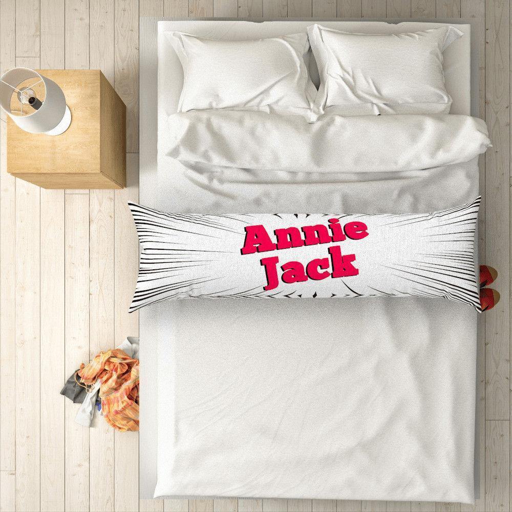 Custom Engraved Horizontal White Pillow Case Gifts-50?á150cm - soufeelus