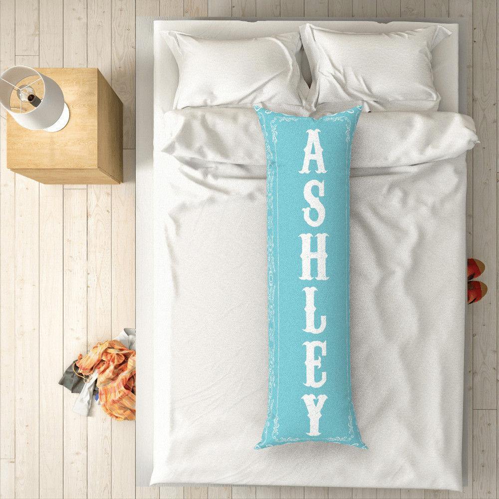 Custom Engraved Vertical Light Blue Pillow Case Gifts-50?á150cm - soufeelus