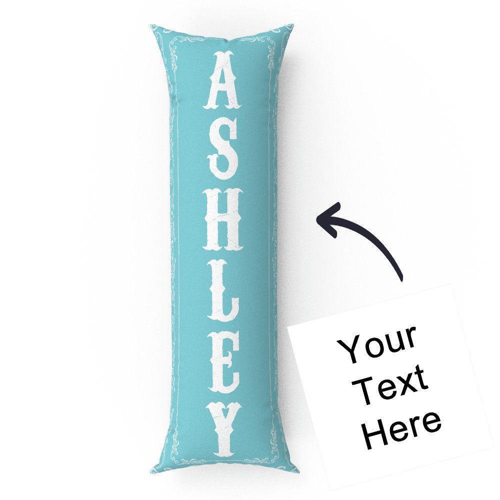 Custom Engraved Vertical Light Blue Pillow Case Gifts-50?á150cm - soufeelus