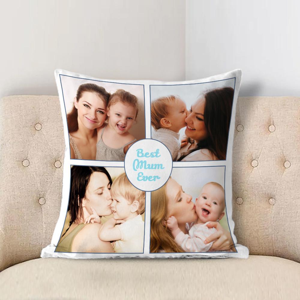 Custom Photo Pillow Cushion Pillowcase Cover Collage Photo Mother's Day Gift - soufeelus