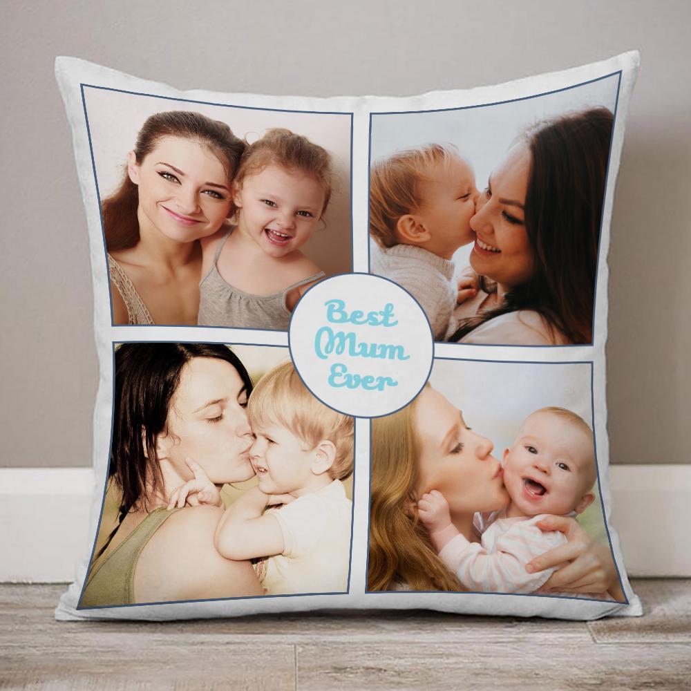 Custom Photo Pillow Cushion Pillowcase Cover Collage Photo Mother's Day Gift - soufeelus