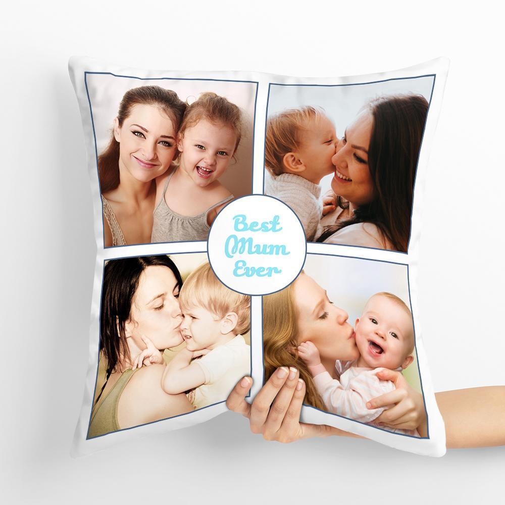 Custom Photo Pillow Cushion Pillowcase Cover Collage Photo Mother's Day Gift - soufeelus