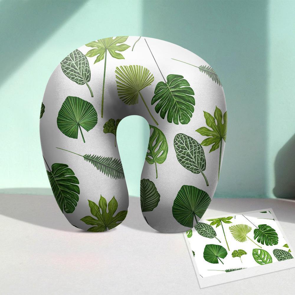 Custom Photo U-Shaped Pillow Comfortable Nursing Pillow -Leaves - soufeelus