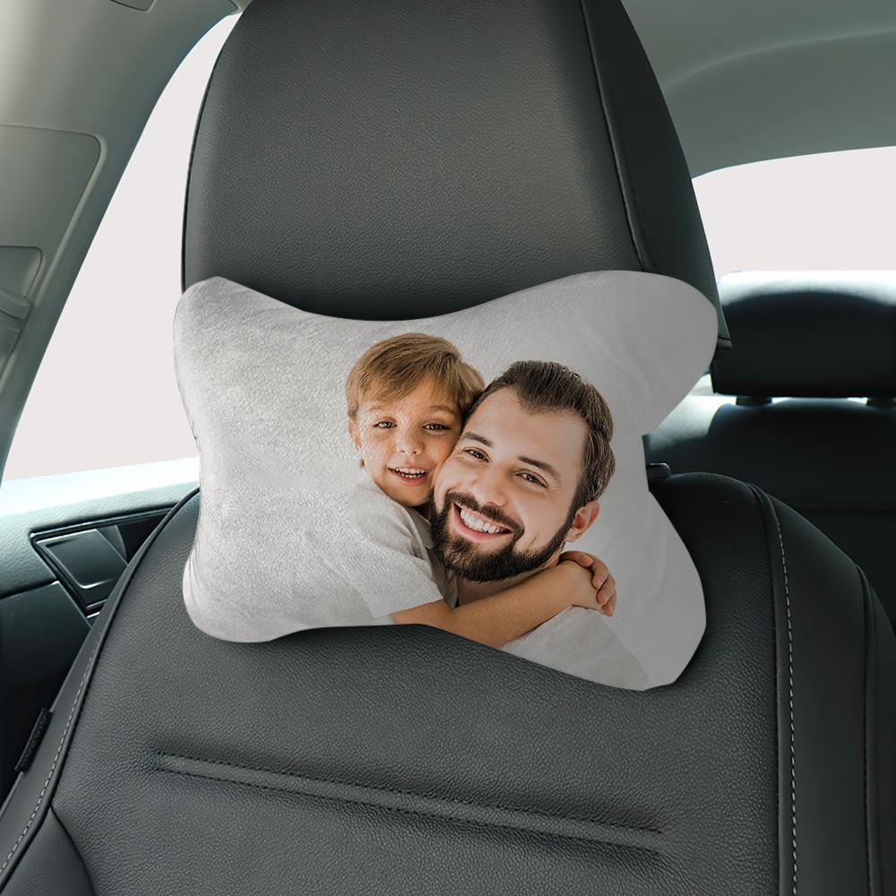 Custom Photo Car Neck Pillow Father Theme - soufeelus