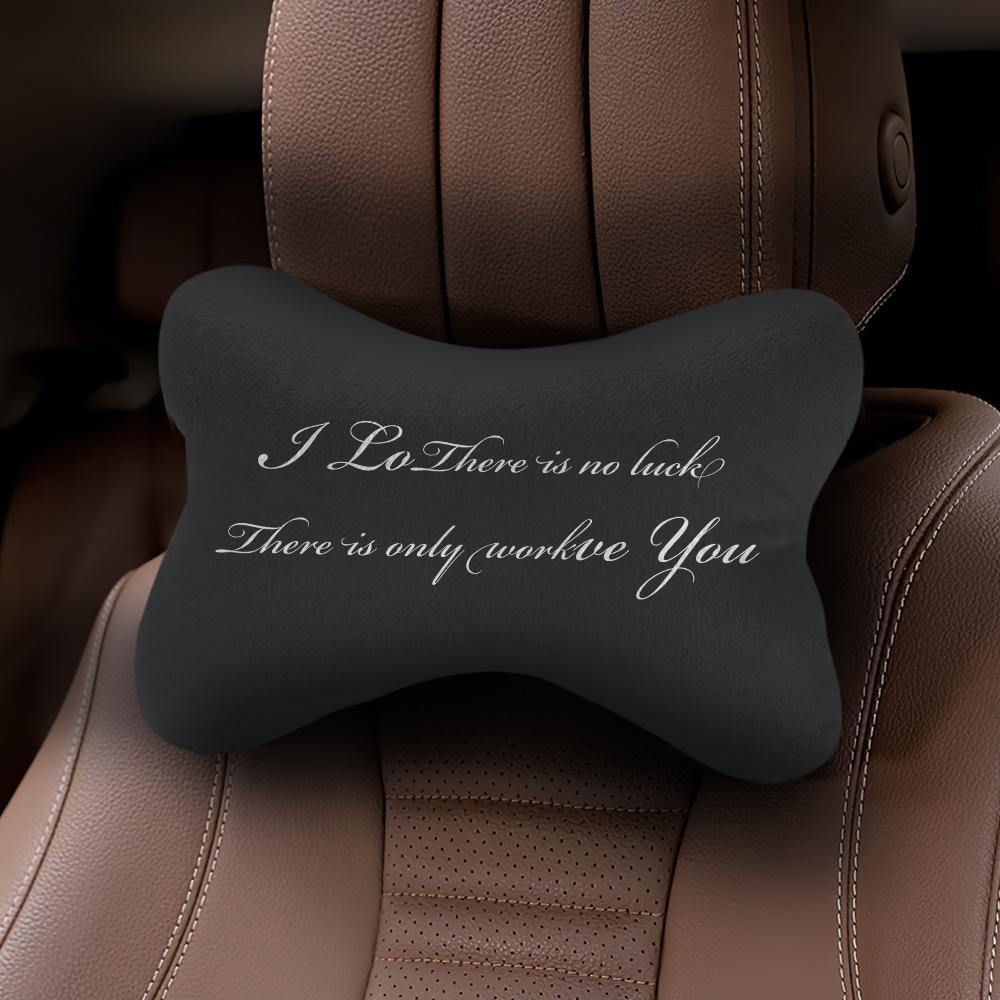 Custom Engraved Car Neck Pillow-Black - soufeelus