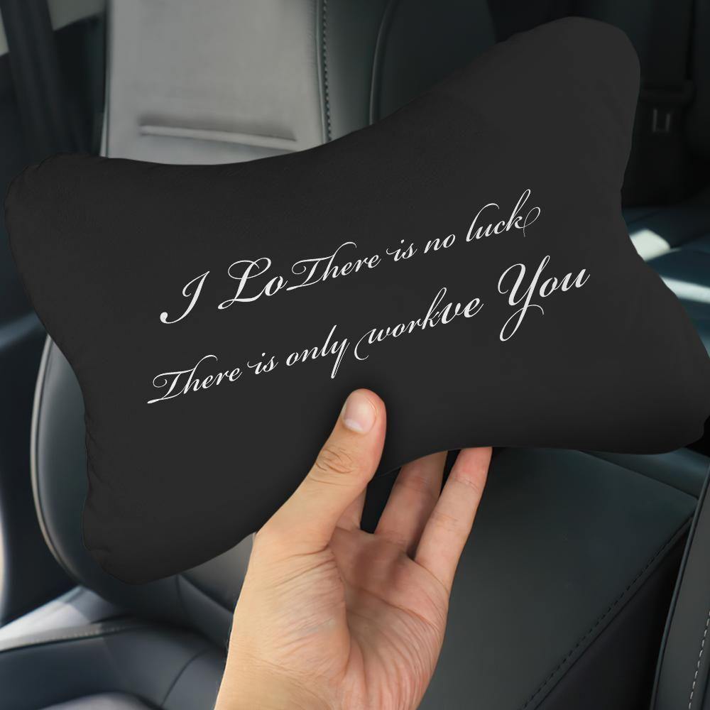 Custom Engraved Car Neck Pillow-Black - soufeelus