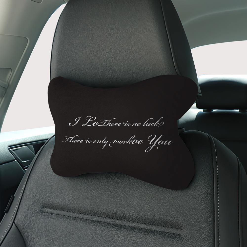 Custom Engraved Car Neck Pillow-Black - soufeelus