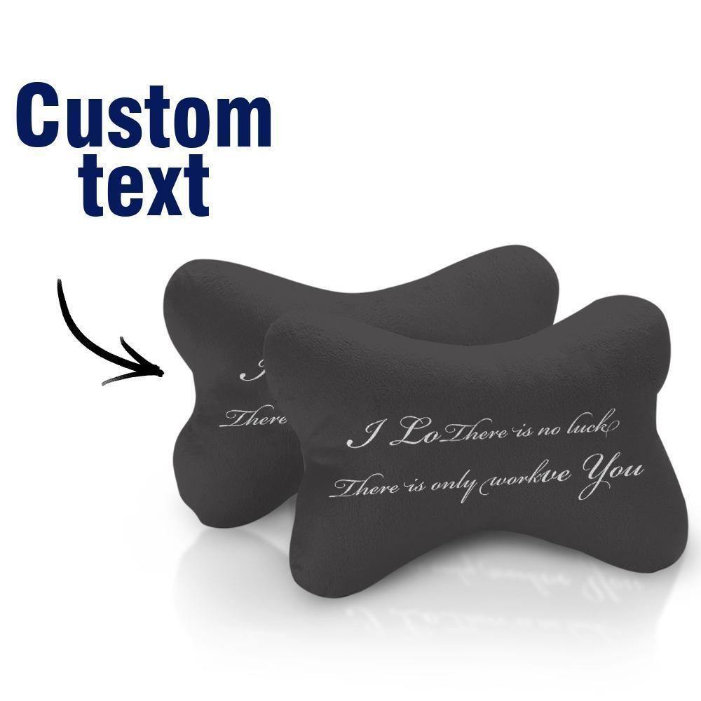 Custom Engraved Car Neck Pillow-Black - soufeelus