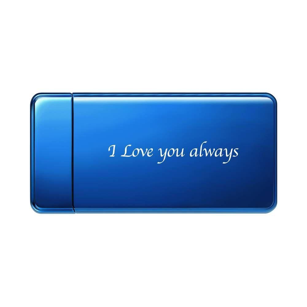 Photo Lighter Custom Photo Engraved Lighter Blue Perfect Family