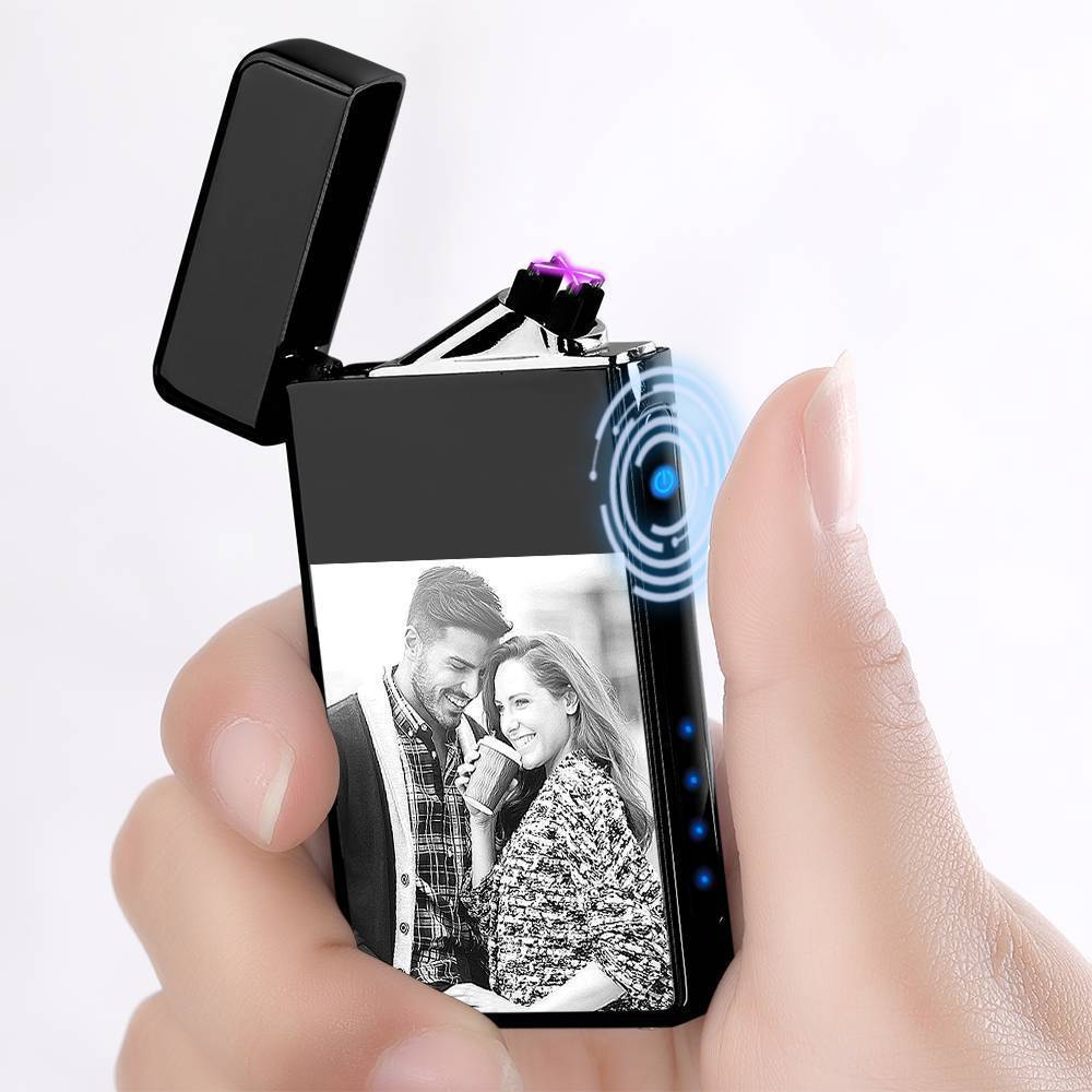 Photo Lighter Electric Lighter Perfect Gift Boyfriend Black