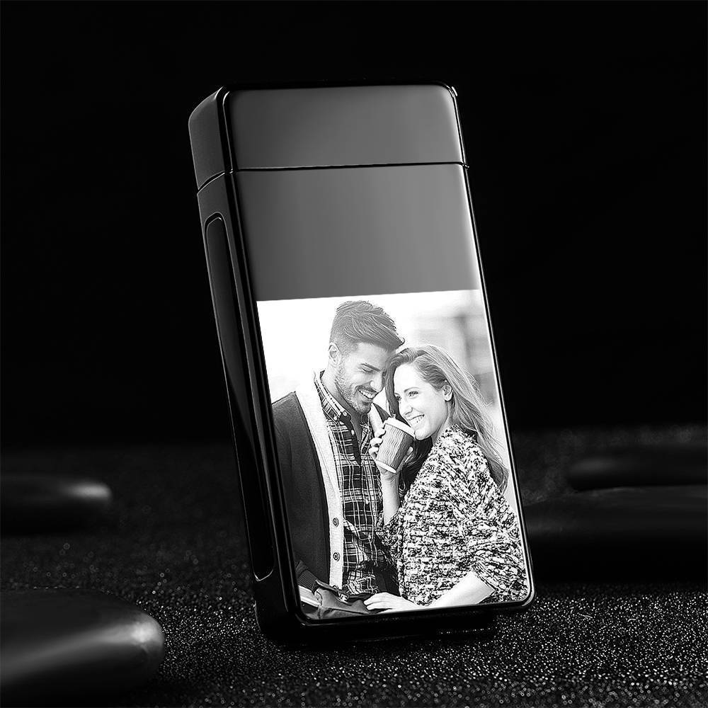 Photo Lighter Electric Lighter Perfect Gift Boyfriend Black