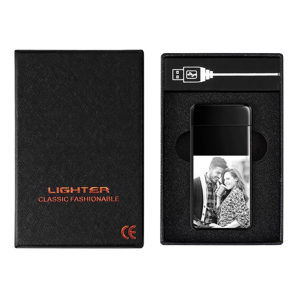 Photo Lighter Electric Lighter Perfect Gift Boyfriend Black