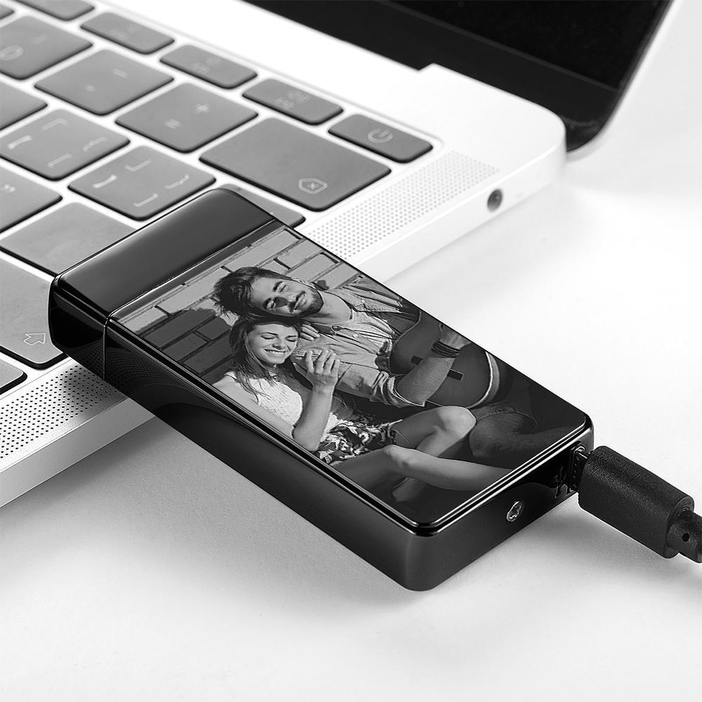 Photo Lighter Custom Photo Engraved Lighter Valentine's Gift For Lovers - soufeelus