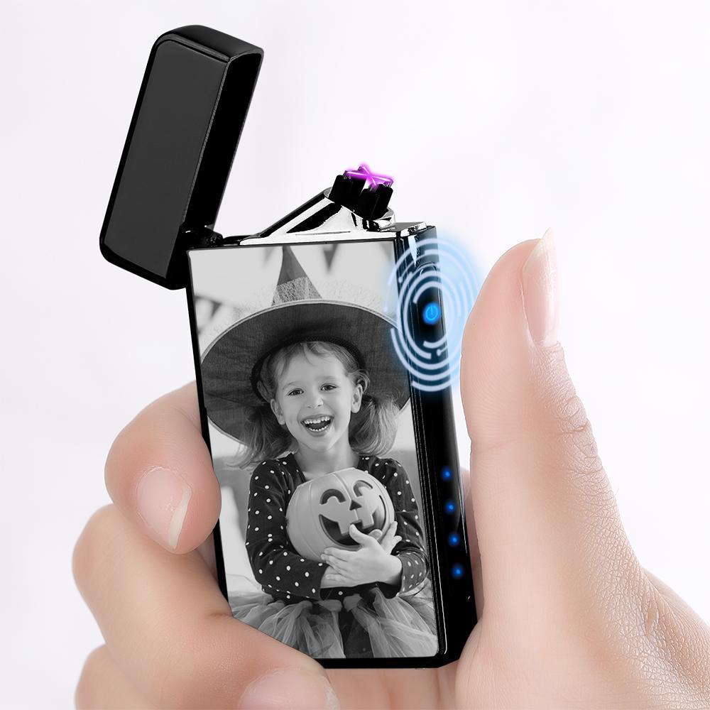 Halloween Gifts Photo Lighter Custom Photo Engraved Lighter Black Perfect Family