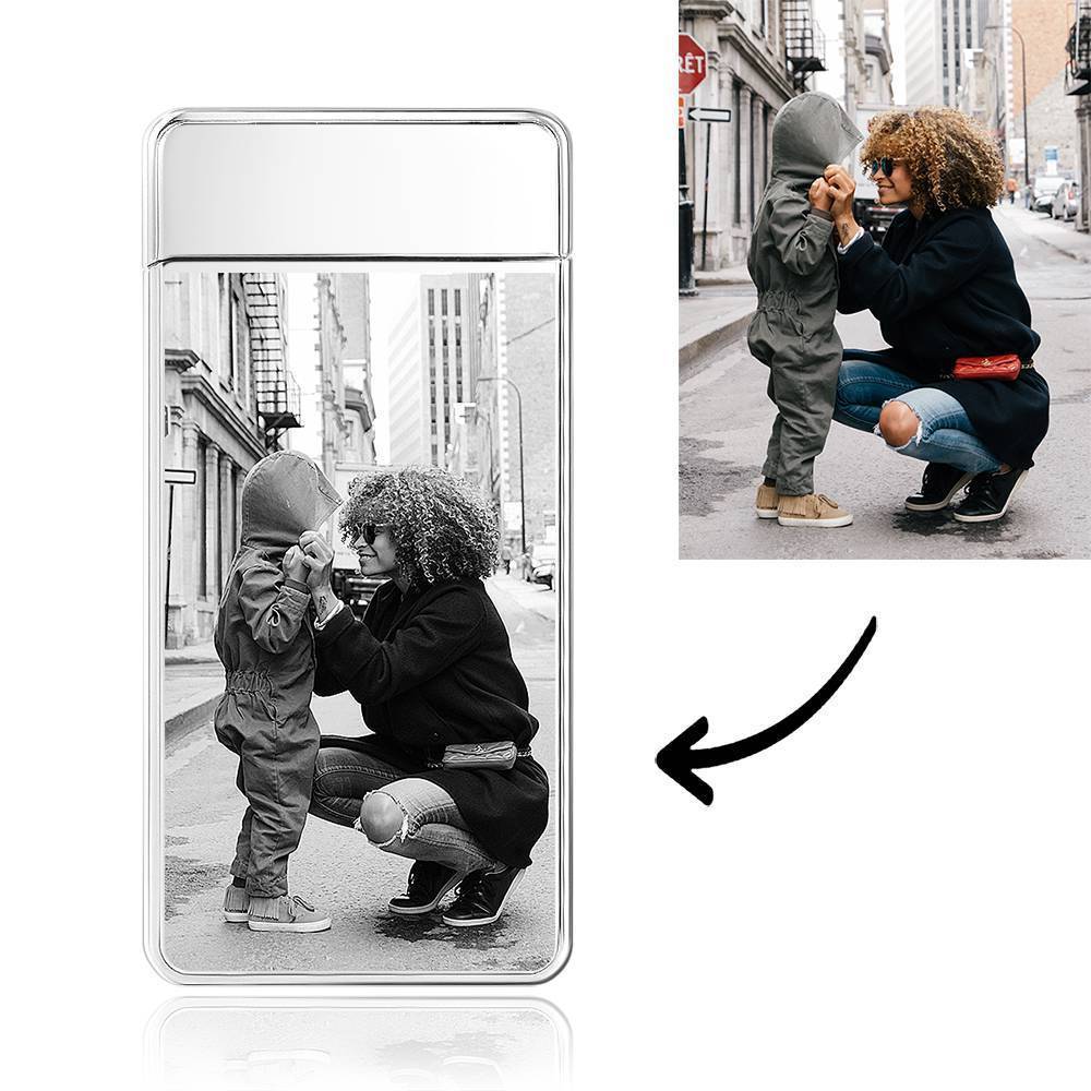 Photo Lighter Custom Photo Engraved Lighter Silver Perfect Family