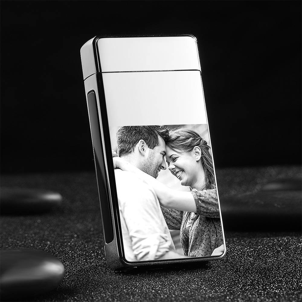 Photo Engraved Lighter Electric Lighter Silver Dhj003x02b