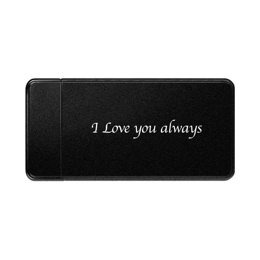 Father S Day Gifts Photo Engraved Lighter Electric Lighter Black Scrub