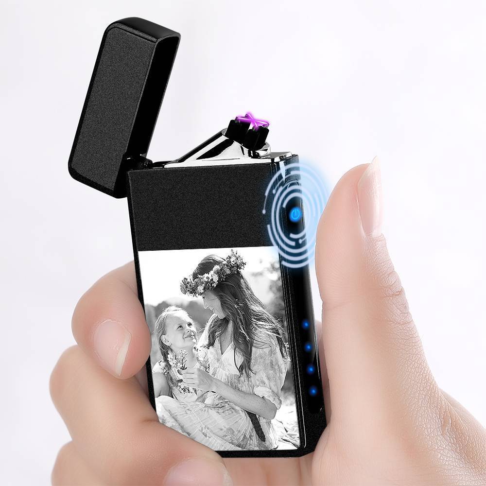 Photo Lighter With Electric Lighter Black Scrub