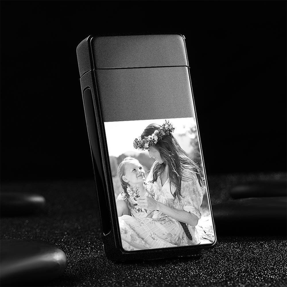 Photo Lighter With Electric Lighter Black Scrub