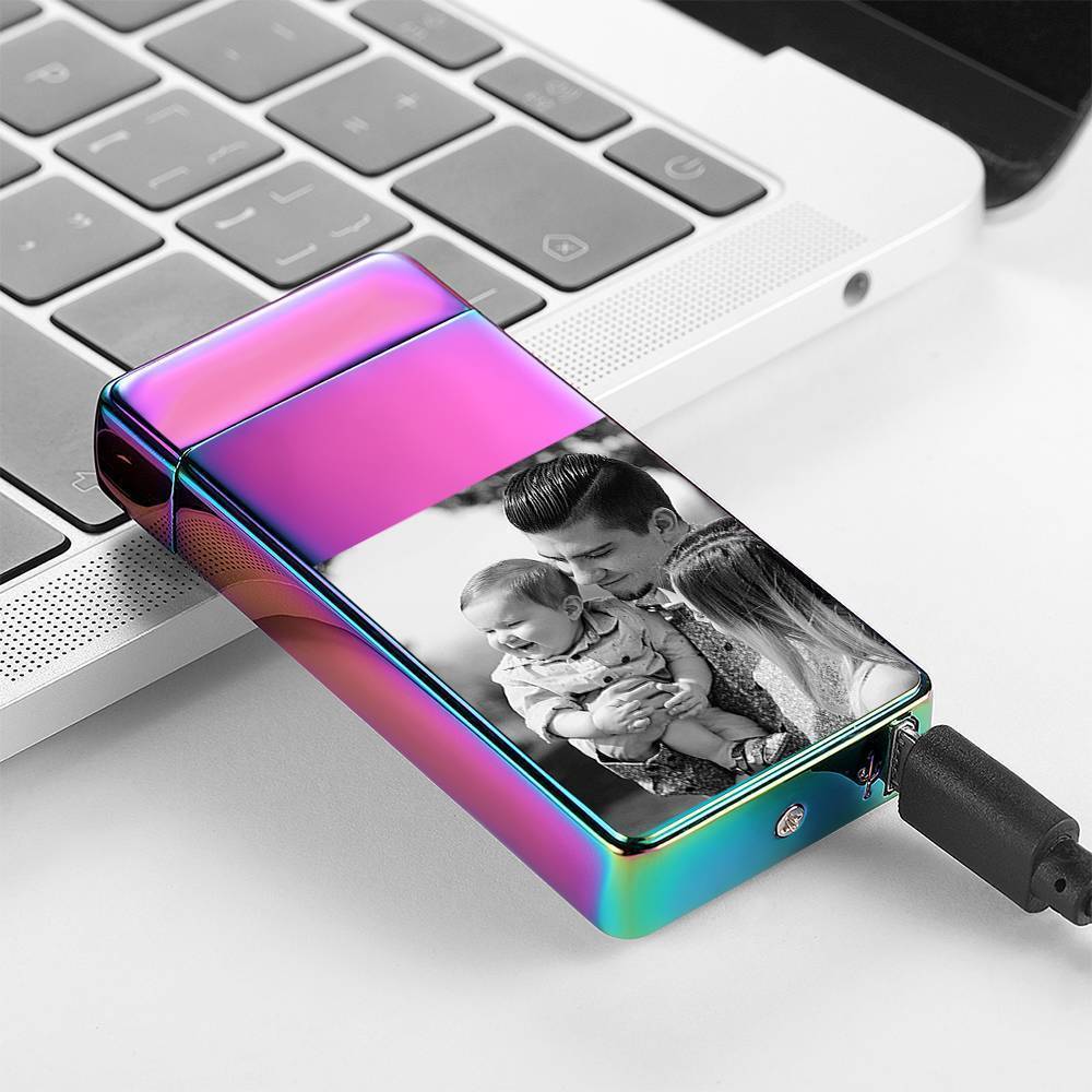 Photo Lighter Electric Lighter Rainbow Color