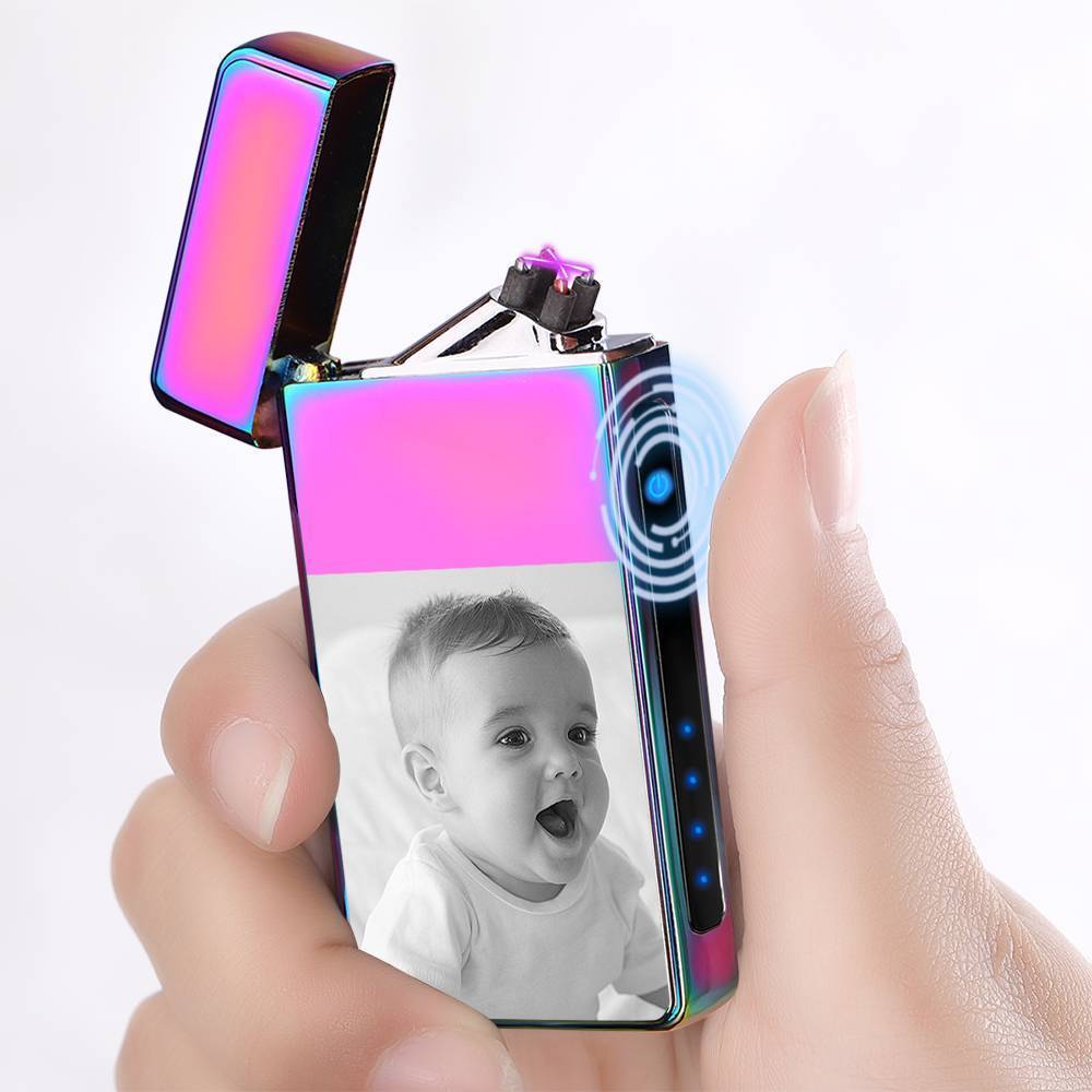 Christmas Gift Photo Lighter Electric Lighter Rainbow Color