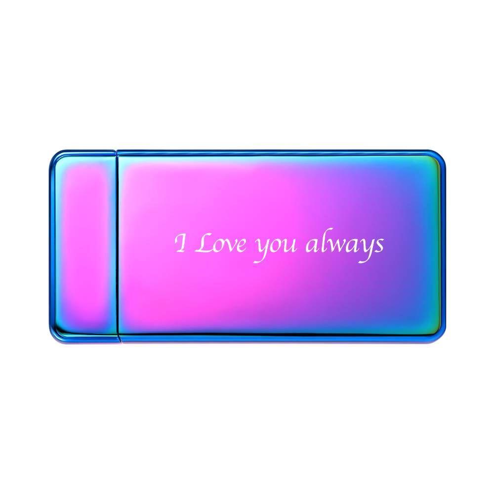 Photo Lighter Custom Photo Engraved Lighter Rainbow Color Perfect Family