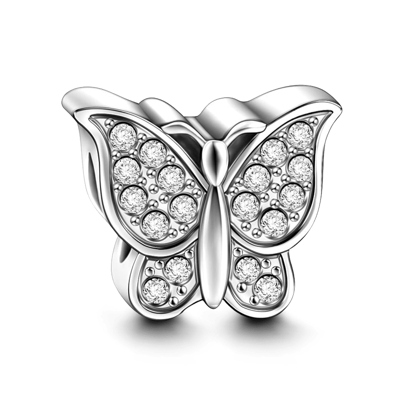 Butterfly Stopper Charm Silver - soufeelus
