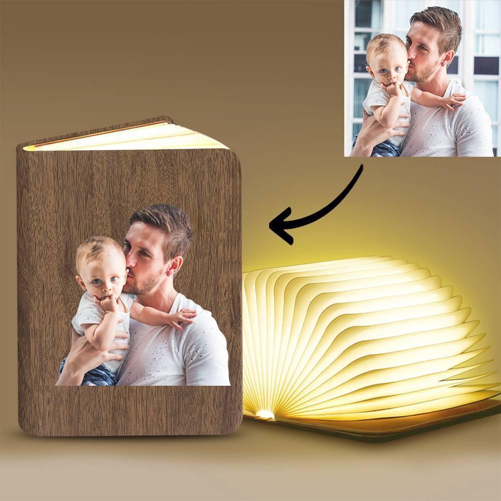 Custom Photo Book Lamp Open 360 Degrees for Desk, Reading, Floor Night Light - Colorful - soufeelus