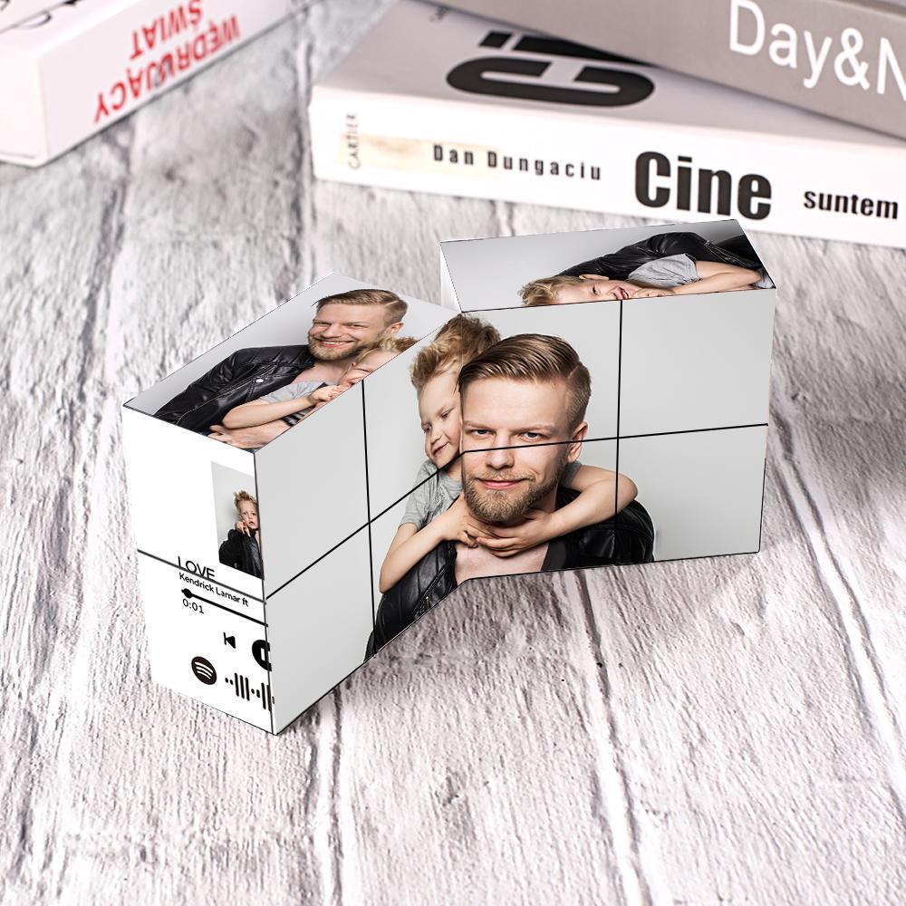 Photo Frame Multiphoto Choices of Style Colorful Rubic's Cube for Dad