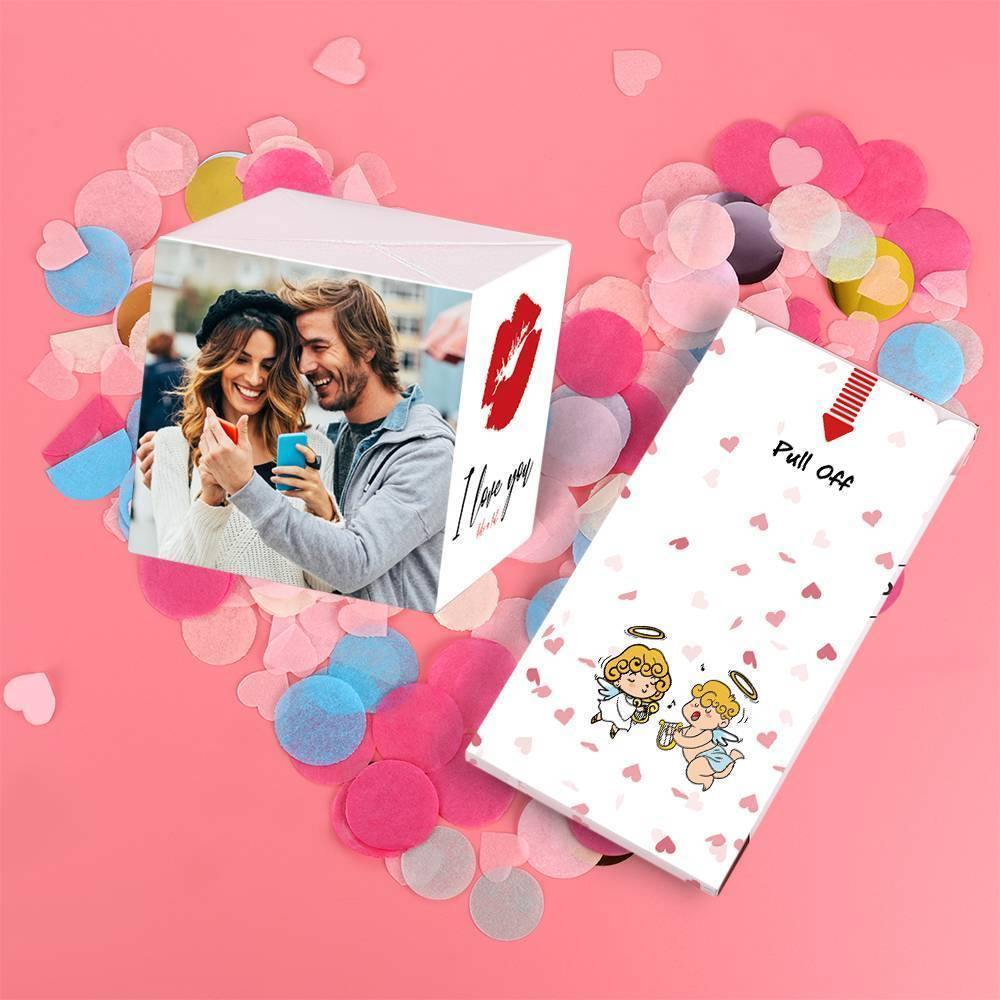 Surprise Box Custom Photo Surprise Explosion Bounce Box DIY - Couple's Gift - soufeelus