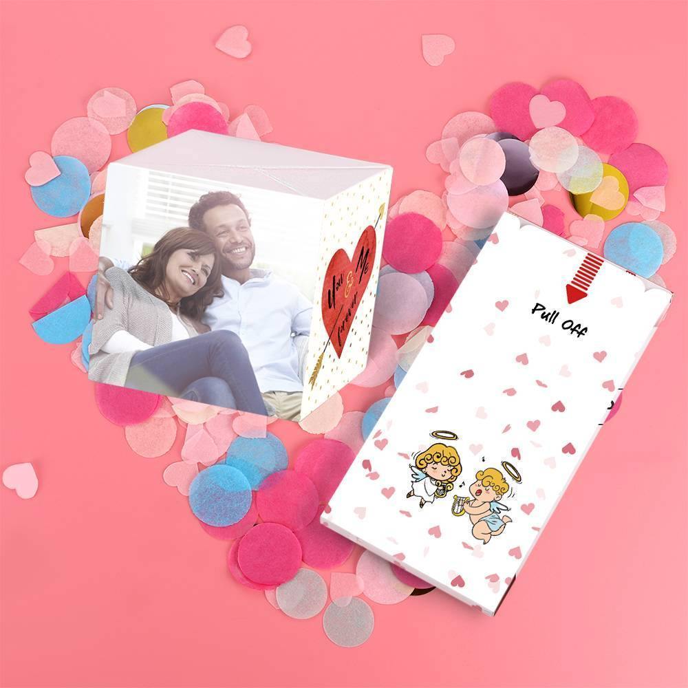 Surprise Box Custom Photo Surprise Explosion Bounce Box DIY  for Couples - soufeelus