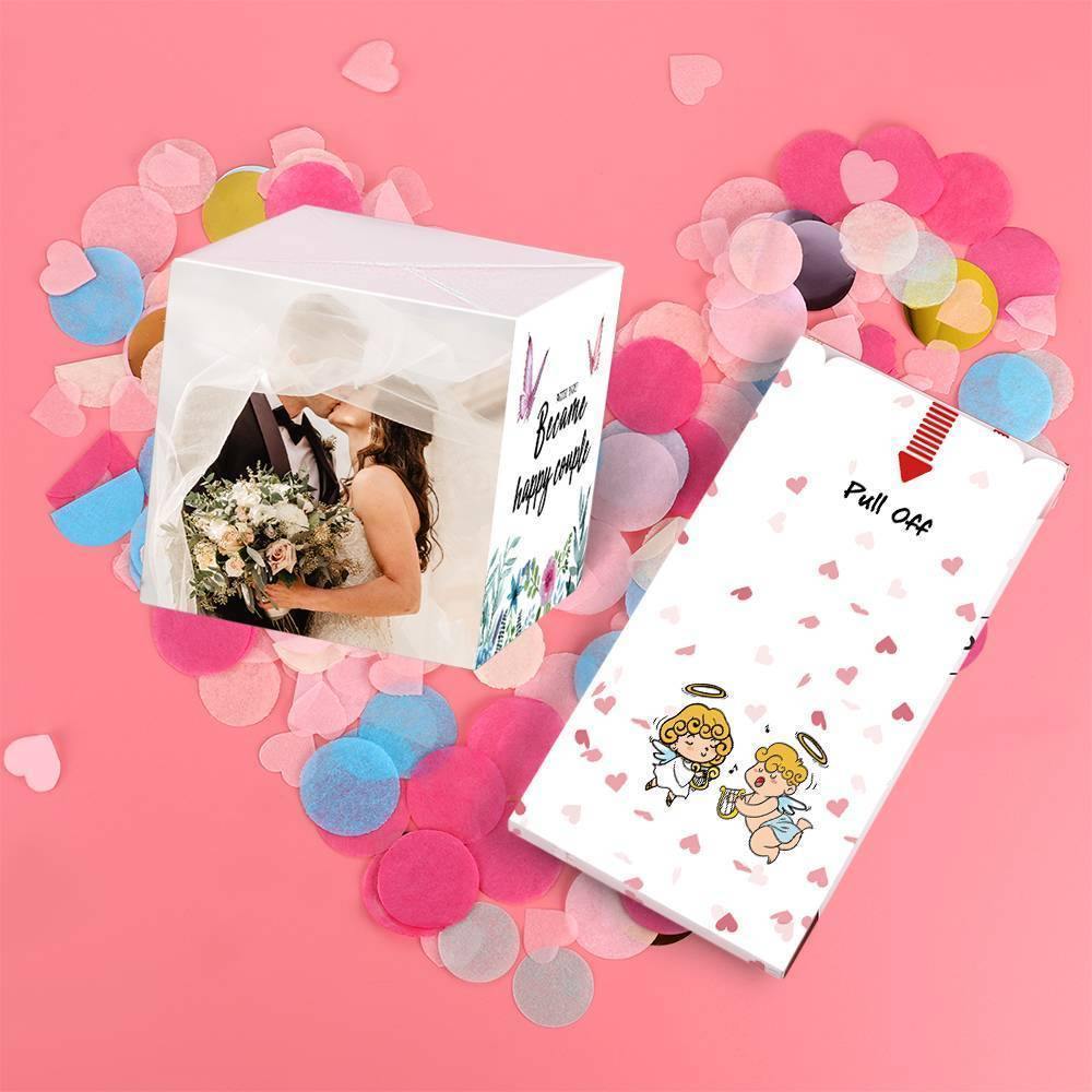 Surprise Box Custom Photo Surprise Explosion Bounce Box DIY Happy Couple Forever - soufeelus