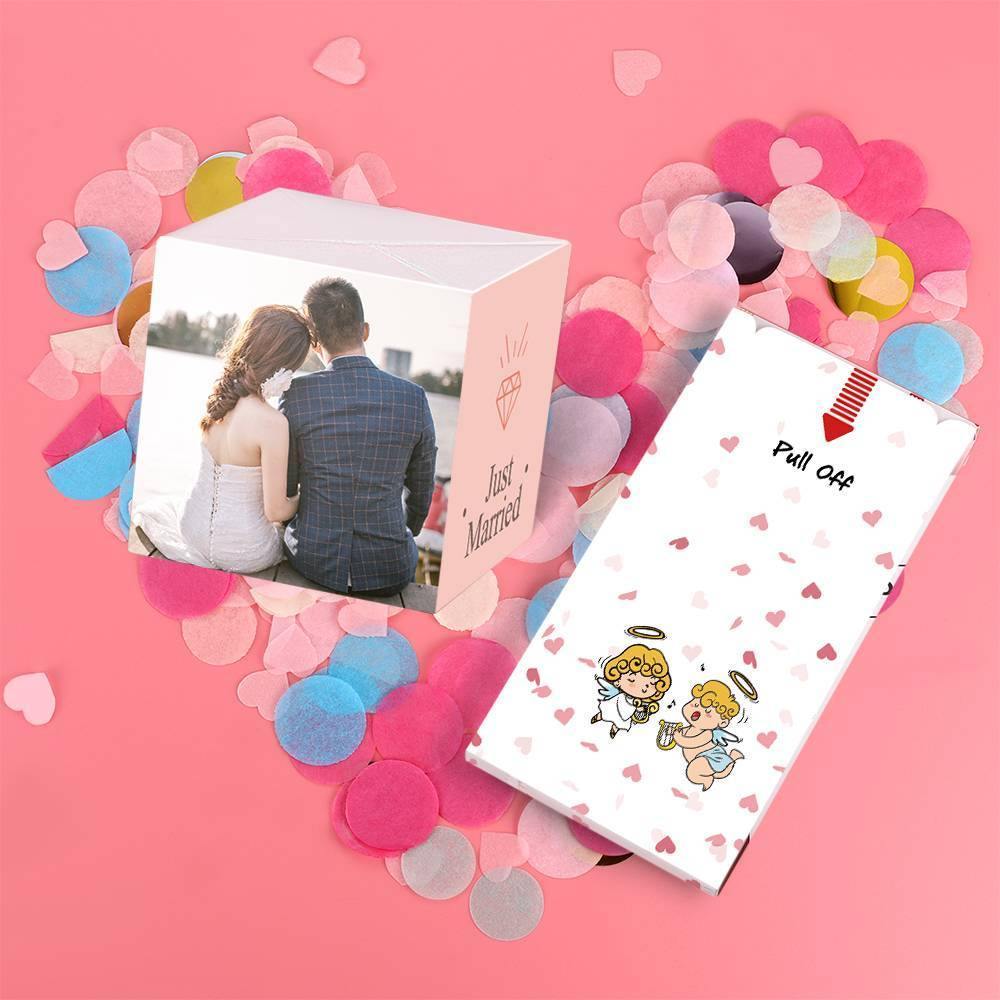 Surprise Box Custom Photo Surprise Explosion Bounce Box DIY - Wedding Anniversary - soufeelus