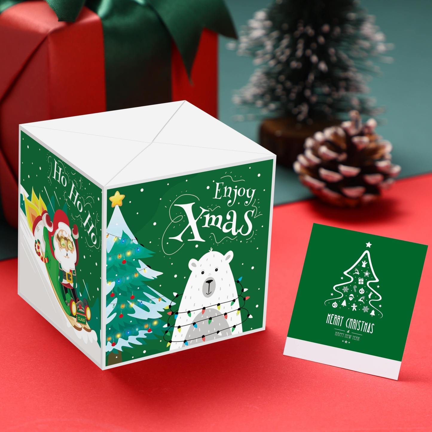 Merry Christmas Surprise Box Custom Photo Surprise Explosion Bounce Box DIY - soufeelus