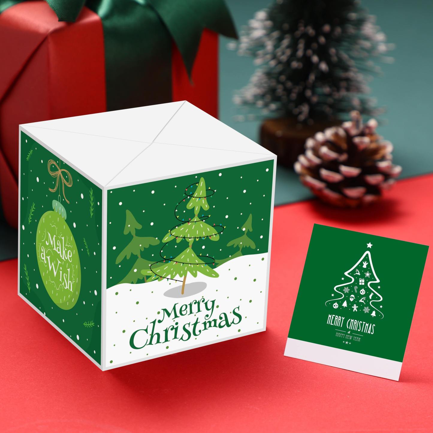 Merry Christmas Surprise Box Custom Photo Surprise Explosion Bounce Box DIY - soufeelus