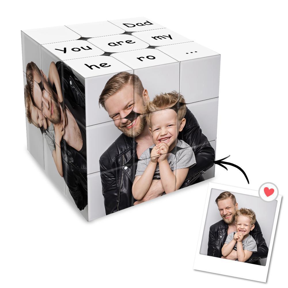 Photo Frame Multiphoto Choices of Style Colorful Rubic's Cube for Dad