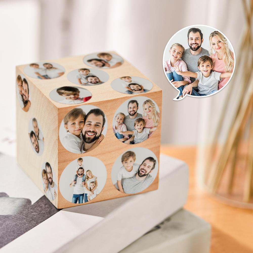Custom Photo Ornament Funny Dice Wooden Gifts - soufeelus