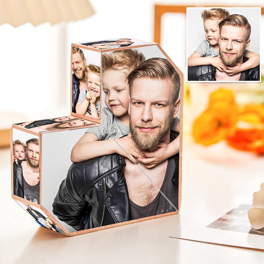 Photo Frame Multiphoto Choices of Style Colorful Rubic's Cube for Dad