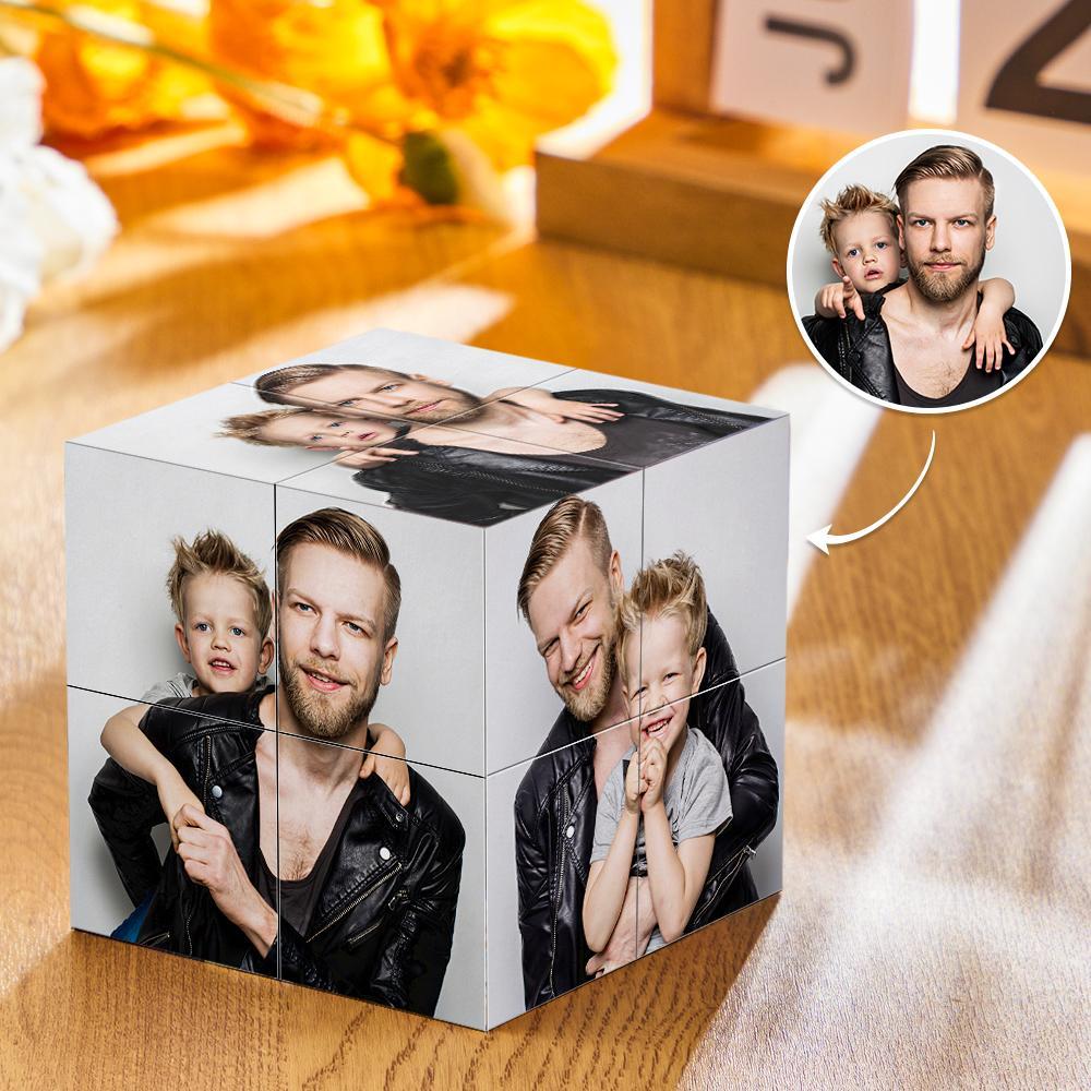 Photo Frame Multiphoto Choices of Style Colorful Rubic's Cube for Dad