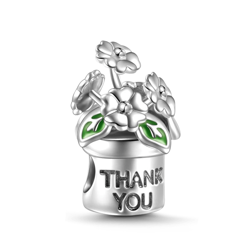 Thank You Flowerpot Charm - soufeelus