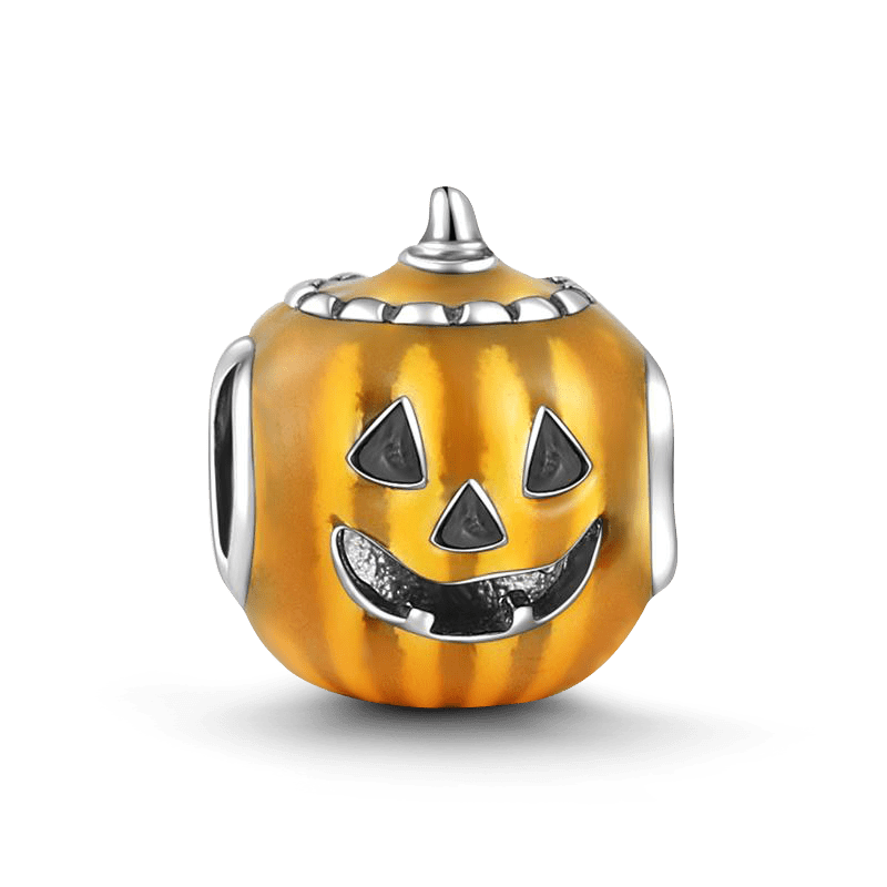 Pumpkin Lantern Charm Silver - soufeelus