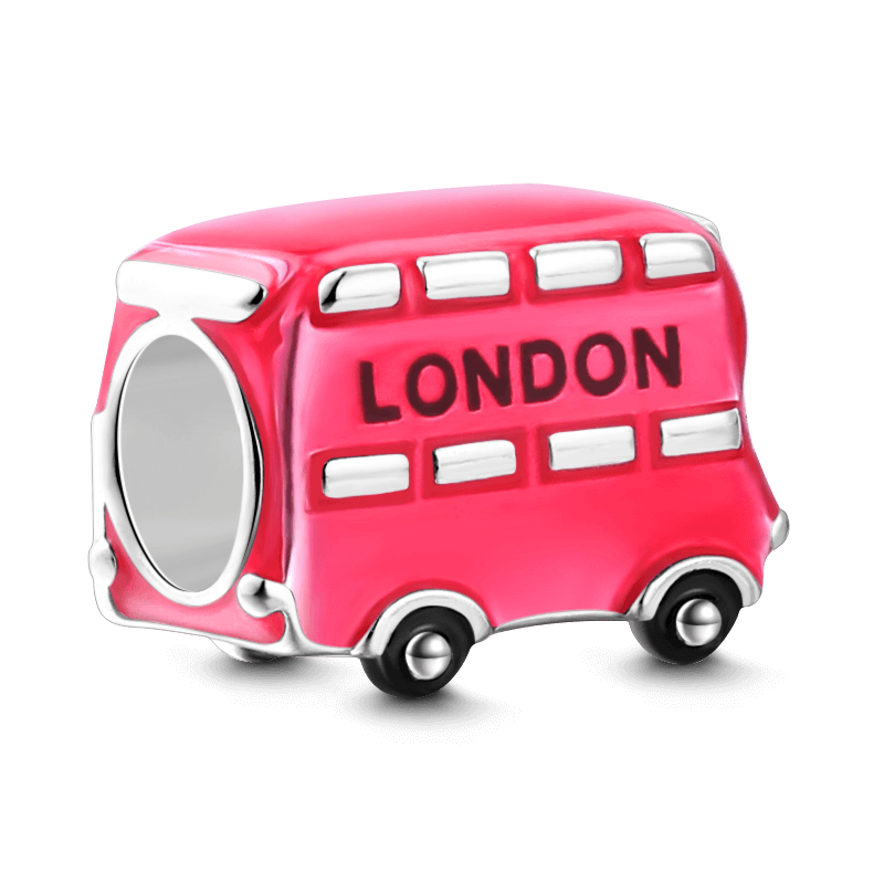 London Bus Charm Silver - soufeelus