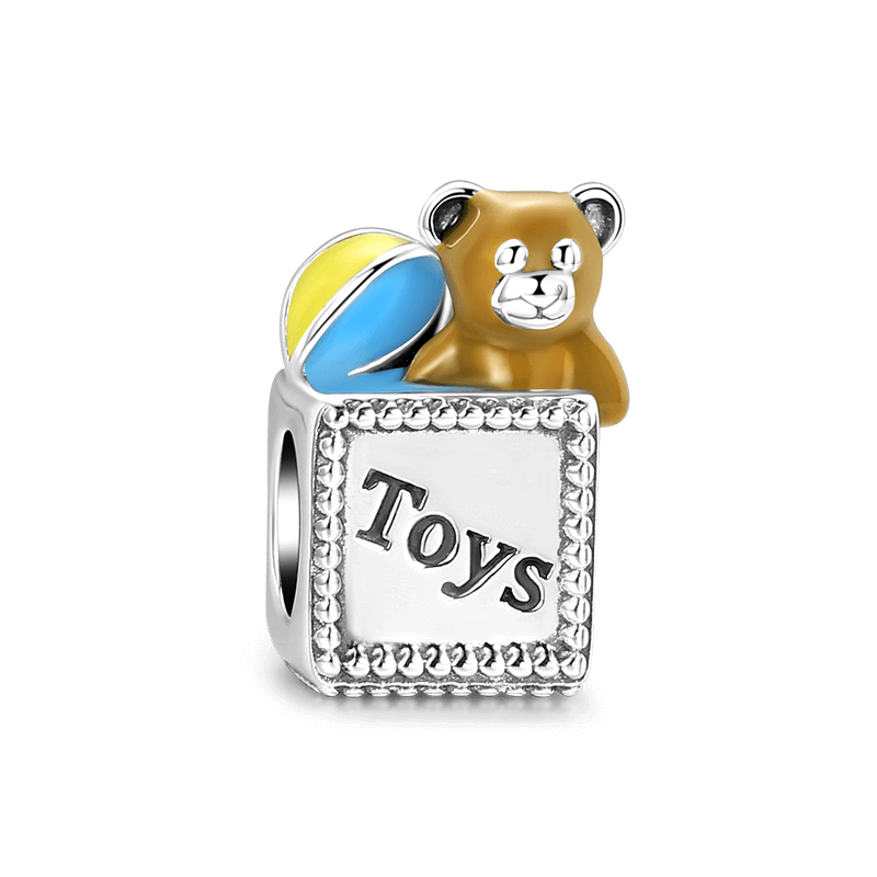 Toy Bear Charm Silver - soufeelus