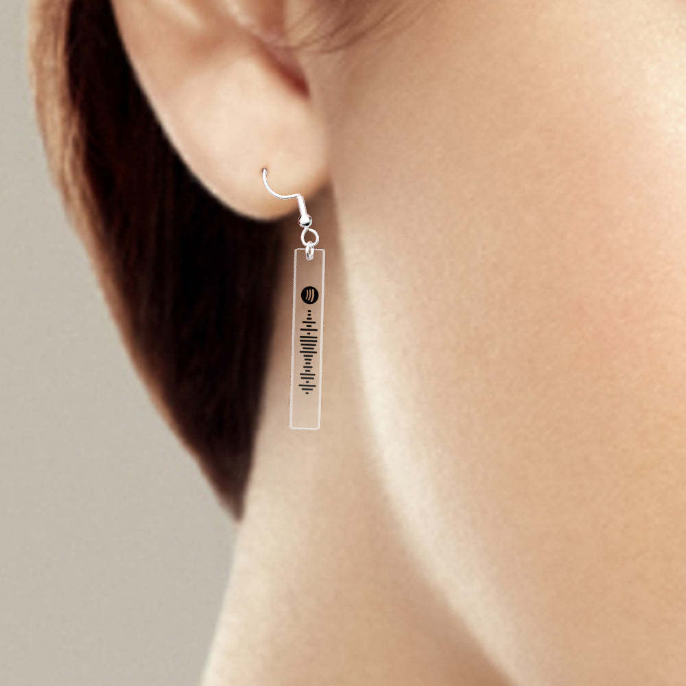 Custom Spotify Code Earrings for Her - soufeelus