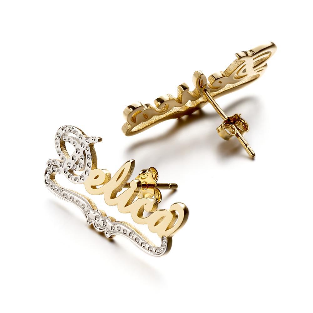 Love Yourself Personalized Name Earrings for Women Stud Earrings - soufeelus