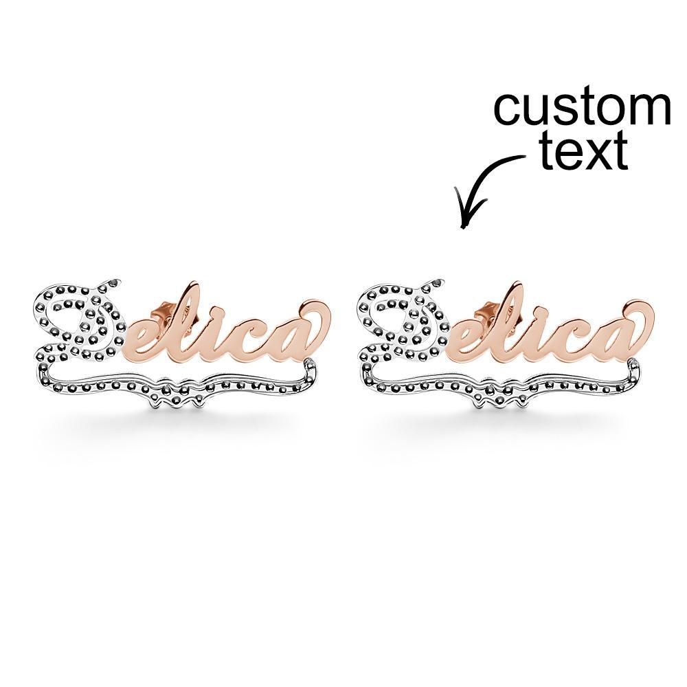 Love Yourself Personalized Name Earrings for Women Stud Earrings - soufeelus