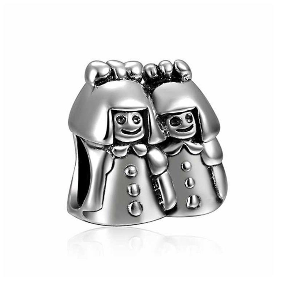 Two Cute Babies Charm Silver - soufeelus